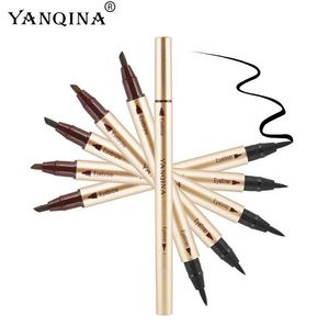 Ny Försäljning Yanqina Långvarig Makeup Vattentät Eyeliner Eyebrow Pencil Precision Double End Liquid Eye Liner DHL Gratis