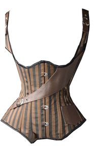 الجملة الصلب الجوفاء Steampunk تسلا underbust مشد cincher الخصر التدريب