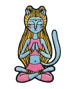Spezielle Cartoon-Figur, blaue Zauberin, Avatar-Mädchen, Stickerei, zum Aufbügeln oder Aufnähen, 8 x 5 cm, kostenloser Versand