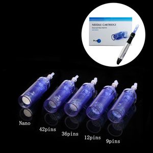 1 3 5 7 9 12 36 42 pin/cartuccia nano aghi per DermaRoller Auto Microneedling elettrico Dermapen Dr Pen A1