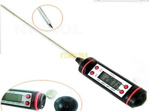 500pcs/lot Free Shipping Digital Cooking Thermometer Food Probe Meat Kitchen BBQ Selectable Sensor Gauge Heat Indicator