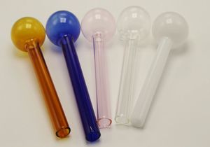 Healthy_Cigarette Y044 Smoking Pipes Oil Burner About 20cm Length 50mm OD Big Bowl 6 Colors Glass Pipe Big Airflow