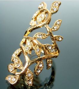 Ihålig bladring för kvinnor guld silver färg mode koreansk stil tjej smycken grossist varm ny fest gåva