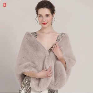 Hohe Qualität Winter Hochzeit Mantel Braut Faux Pelz Wraps Warme Schals Oberbekleidung Koreanischen Stil Frauen Jacke Prom Abend Party LDress11028