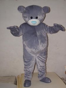 haute qualité Real Pictures Deluxe costume de mascotte d'ours gris taille adulte livraison gratuite directe d'usine