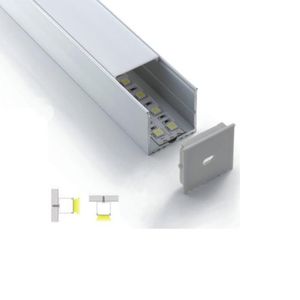 50 X 1M sets/lot 6000 series aluminium led profile and large size U channel for flooring or recessed wall lights