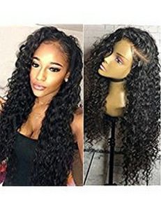 HD Water Wave Front Wig med Cap Curly Pre Plucked 360 Lace Frontal Human Paryker för Black Women Brazilian Virgin 8a 12-24Inch 130% Densitet DiVA1