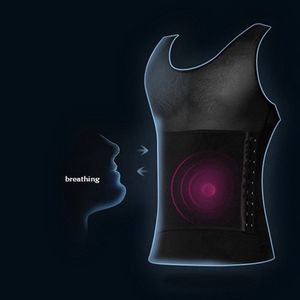 Grossist-män midja tränare girdle reducerar fett mage mage buster body shaper kompression väst manlig buk bantning bälte svart vit