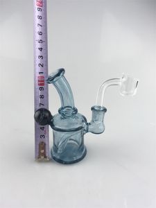 MINI UV Glass Hookah Defolored Oil Rig Rökning Ställ Rör Bong 14mm Joint Factory Direktprismonconcessioner