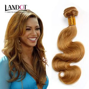 ブラジルボディウェーブバージンヘアー織り蜂蜜金髪カラー27 ペルーインドマレーシアのカンボジア人間の髪の伸縮3 バンドルwefts