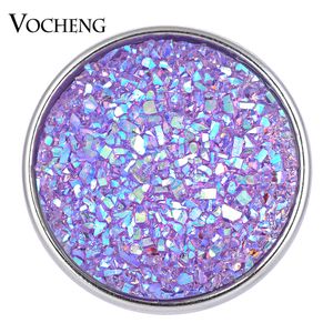 NOOSA Ginger Snaps Jewelry 9 colori Glitter resina Snap 18mm Rame Metallo VOCHENG Vn-1613