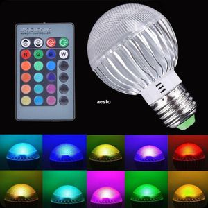 E27 15W RGB LED Light Color Changing Lamp Bulb 85-265V With Remote Control Sales #B591