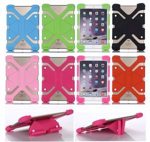 Universal Soft Silicone Tablet Phone Case Heavy Duty Shock Proof Protective Stand Cover för iPad Mini 7 8 9 12 tum Tablet Väska