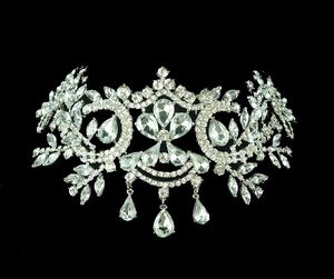 Cheap Bling Silver Wedding Accessories Bridal Tiaras Hairgrips Crystal Rhinestone Headpieces Jewelrys Women Forehead Hair Crowns H237t