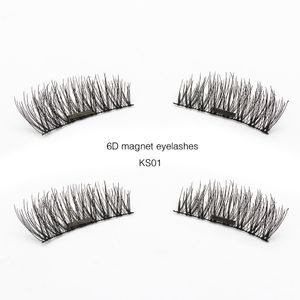 Genailish 6D Магнитные Ресницы Ресницы Ложные Natural Long Полный Strip Lashes Магнит Hand Made ресницы