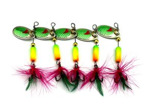 120 PZ all'ingrosso Nuovo 6.3 cm 3.5 g spinner esca esca per pesca cucchiai acqua dolce acqua bassa spigola Walleye Crappie Minnow esche dure