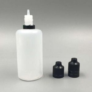 600Pcs Bottiglie vuote per E-juice Flacone contagocce in plastica E-liquid 100ml PE Bottiglia di olio per aghi con tappo antimanomissione a prova di bambino