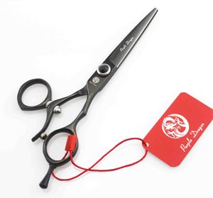 613 # 5.5 '' / 6 '' Brand Lila Dragon Toppkvalitet Frisör sax 440c 360 graders rotation Barbers skärare hår sax