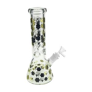 Blumen Glas Bohrinsel Bong 10,8 Zoll Wasserpfeife mit 18mm Innengewinde Becher Recycler dick Kostenloser Versand