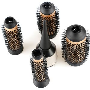 Wholesale aluminum brush handles for sale - Group buy New Style Detachable Heads Blowing Hair Comb Rollers Blowing Mouth Handle Aluminum Round Brush Set Professional Curling Hair Tools