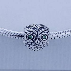 Luźne Koraliki Pasuje Europejskiej Pandora Bransoletka Naszyjniki DIY Making 100% 925 Sterling Silver Original Beads Sowa Urok Kobiety Biżuteria 1 pc / Lot