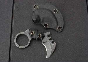 The One Mini Tiger Karambit Claw Fixed Blade Knives AUS8 G10 Handle Stonewashed Tactical Hunting Survival Pocket Utility EDC Tool Collection