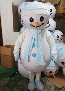 2017 Factory direct sale Adult Christmas Snowman Mascot Costume Party Fancy Dress Street Display handmade