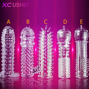 AA Designer Sex Toys Unisex 1PC New Time Delay Crystal Penis Rings Reusable Penis Sleeves Penis Extender Cock Rings Adult Sex Toys For Men 5 Types 0701