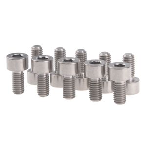 Wanyifa 10 Pcs Titanium DIN 912 Hex Soquete Cap Cabeça M5x10mm Parafuso para Gaiolas Garrafa de bicicleta