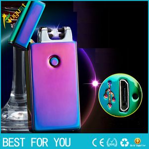 Wholesale usb thin for sale - Group buy Portable nice electronic cigarette lighter Usb charging ultra thin windproof lighters for smoking