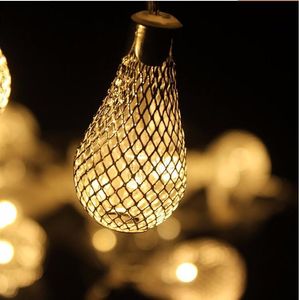 110V V led LED Schnüre LED Metalltropfschnur beleuchtet warme weiße goldene Patio Hochzeitsfest Weihnachtslichter Schlafzimmer Feiertags Dekoration