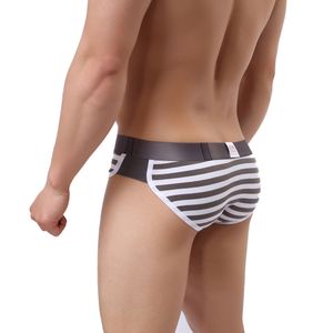 Sexy Gay Rouphe Stripe calcinha Roupa íntima de alta qualidade Bikini Breathalbe Boxers Men Shorts Brand Mens Clothing 2024