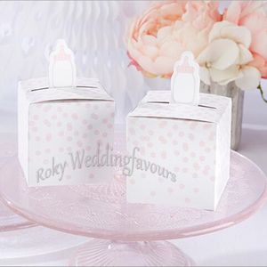 Wholesale baby bottles for candy resale online - Baby Bottle Favor Boxes Baby Shower Party Supplies Birthday Party Candy Box Decor Setting Ideas