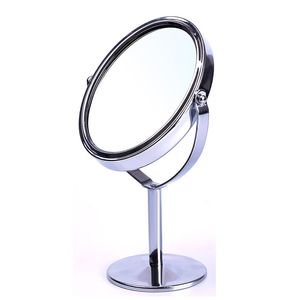 Hohe Qualität Frauen Oval Form Make-Up Spiegel Doppel Dual Seite Rotierenden Kosmetik Schreibtisch Stand Tisch Spiegel Make-Up Kompakte Spiegel