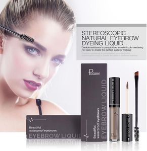 Pudaier Waterproof Eyebrow Liquid Makeup with Brush Professional Eye Brow Tattoo Brand makeup Long Lasting Pigments Eyebrow Gel