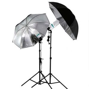 83cm 33" 33 inch Photo Studio Flash Light Grained Black Silver Umbrella Reflective Reflector Wholesale on Sale