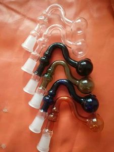 Färgglad S-formad glaspanna grossistglas bongs glas vatten rör vattenpipa röktillbehör