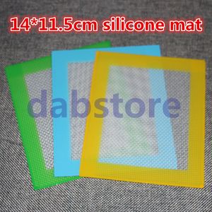 Cuscinetti in cera siliconica di vendita calda stuoie per erbe secche 14 cm * 11,5 cm tappetino da forno quadrato fogli dabber barattoli strumento per tamponare per contenitore in silicone DHL