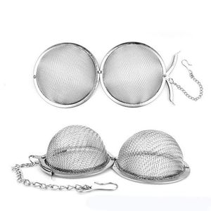 Tea Infuser Stainless Steel Tools Locking Pot Reusable Sphere Mesh Strainers Kitchen Drinking Accessories