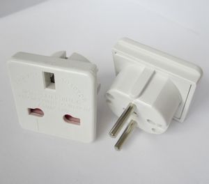 Storbritannien till EURO EU-AC POWER Travel Plug Adapter Adapters Converters White