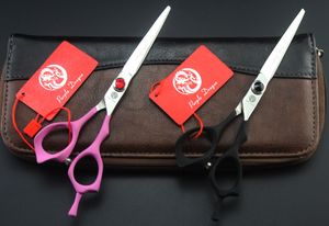 580 # 6 '' Brand Purple Dragon Top Grade Big Gem Frisör Saxar JP 440c Home Salon Barbers's Cutting Scissors Hair Shears