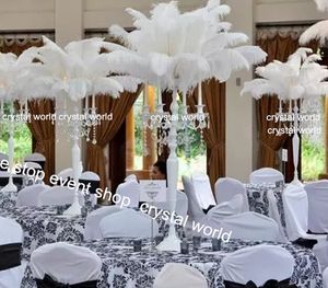 Alta qualitàBellissimi candelieri in metallo da tavolo in vernice bianca / decorazioni per matrimoni.