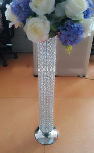 Großhandel Kerzenhalter mit Kristallperlen, hoher Hochzeitskandelaber als Mittelstück für Hochzeits- und Partydekoration mit