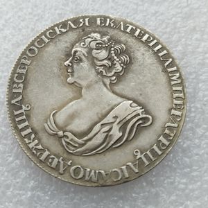 1726 Copia monete russe Monete antiche Produzione artigianale di Caterina Accessori per la casa argentati Monete d'argento