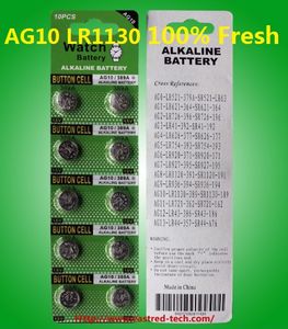 Wholesale lr1130 battery for sale - Group buy AG10 LR1130 v alkaline coin cell battery SR1130 LR54 V10GA Hg Pb button cells