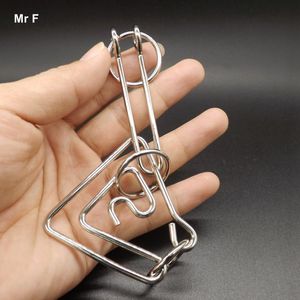 ingrosso Filo Trucco Magico-Fun Magical Triangle Ring Metal Wire Puzzle IQ Rompicapo Test giocattolo trucco Kid Sussidi didattici