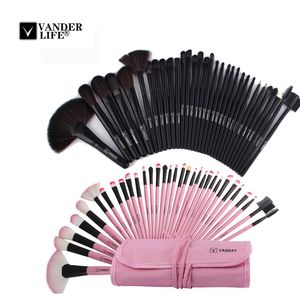 Vander Life st Makeup Brush Sätter Professionella Kosmetika Borstar Set Kit Pouch Bag Case Kvinnor Make Up Tools Pincel Maquiagem