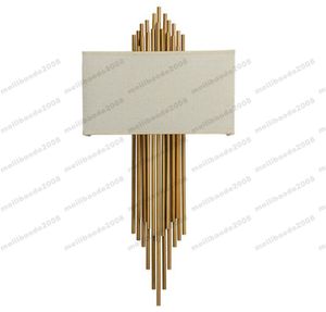 NUOVO E14 * 2 tubo di metallo lampada da parete in rame illuminazione interna lampade da comodino luci per la casa decorativa applique da parete H95CM * W45CM MYY