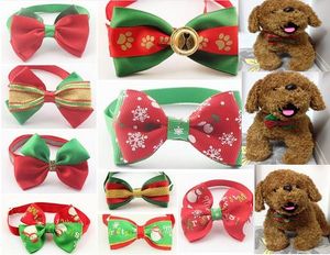 200pcs/lot Christmas Holiday Pet Puppy Dog Cat Bow Ties Cute Neckties Collar Accessories Grooming Supplies P08