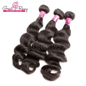 3 pz/lotto di buona qualità capelli brasiliani sciolti onda profonda fasci di capelli umani colore naturale prezzo di fabbrica capelli remy greatremy dhgate